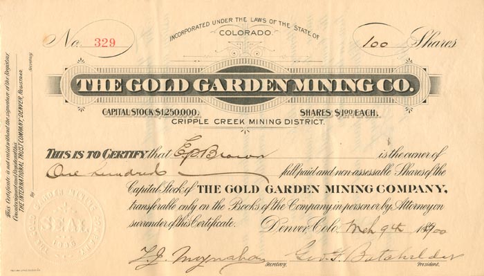 Gold Garden Mining Co.
